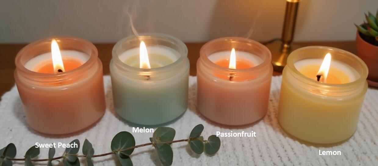 Color Sprayed Glass Jar Candle